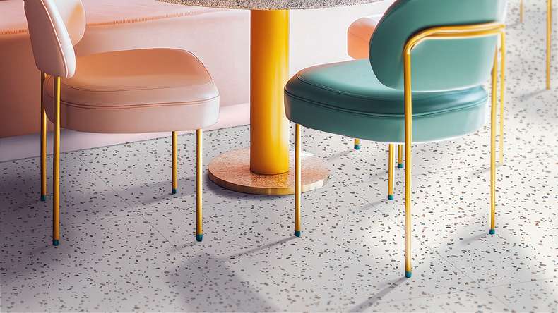 Gerflor vinyle adhésif - Creation 55 Confetti Cobalt