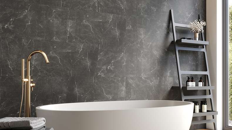 planeo Revêtement mural PVC - Wall&Floor Design Chino Dark supermatt