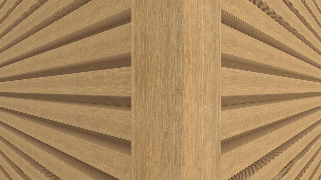 planeo LINEA - Profilé d'angle extérieur en aluminium CoEx, couleur sable, 3000 x 66 x 66 mm