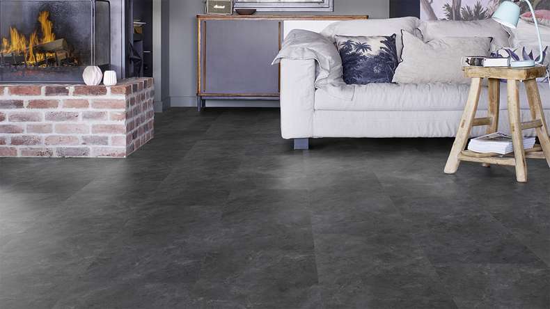 Gerflor vinyle à clic - Senso Premium Rigid Acoustic Grey marble | Isolation phonique intégrée (39481539)