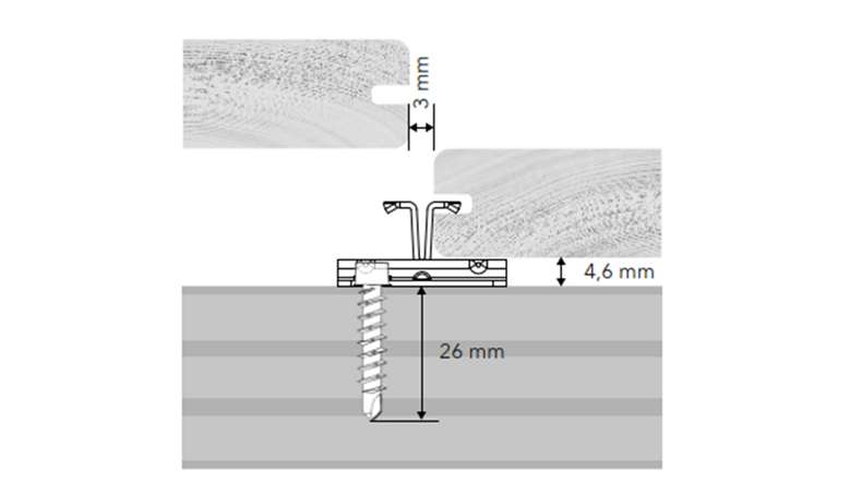 Clip de connexion pour terrasse en WPC ZONA2