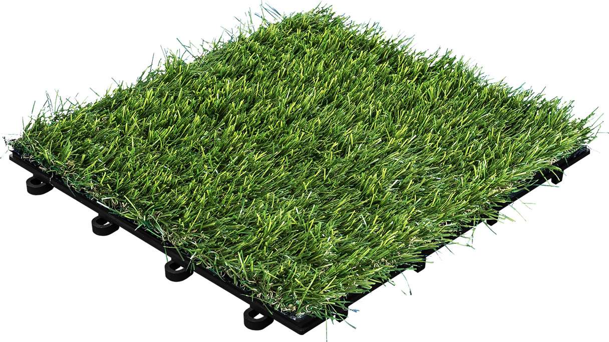 planeo carreau de terrasse en plastique - aspect gazon