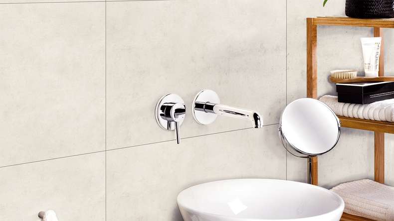planeo StrongWall - Revêtement mural plastique Light Cement 65 x 37,5 cm