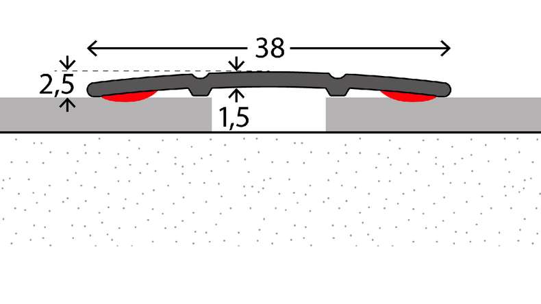 planeo Profilé de transition 231 - 100 cm