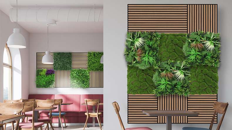 planeo Panneau acoustique - MixWall Timber Touch Flare Oak 52 x 52 cm | Placage en bois véritable (PLMW-00011A)