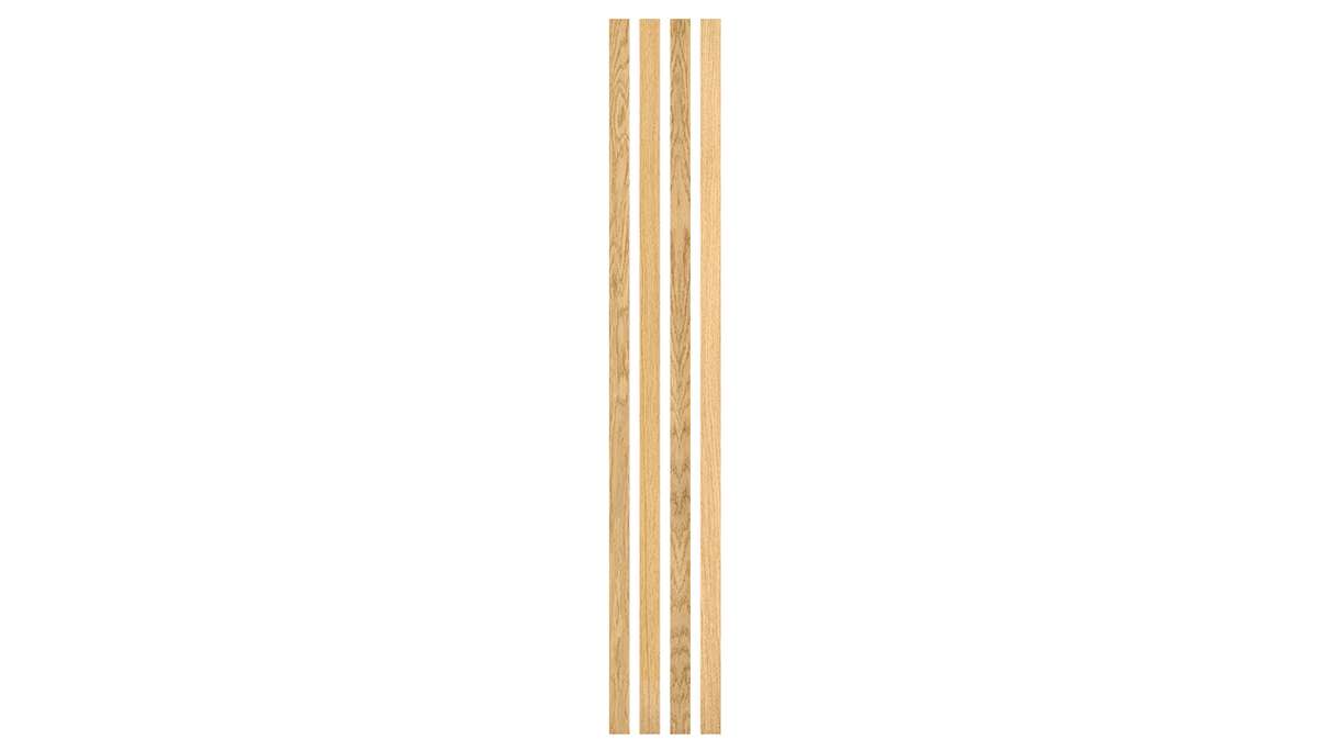 Skaben Panneau acoustique SilentWall Easy-Sticks - Chêne brun clair - 250 x 3,45 cm