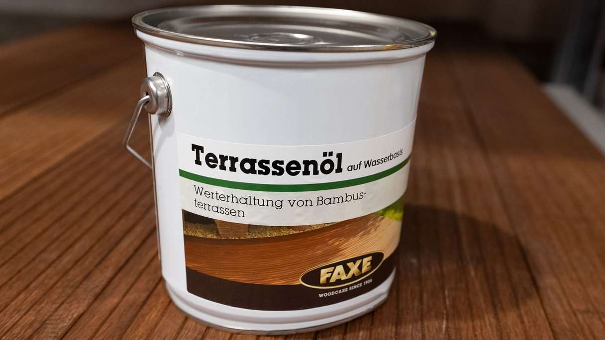 planeo huile pour terrasse à base d'eau avec protection UV pour les terrasses en bambou - 2,5 L