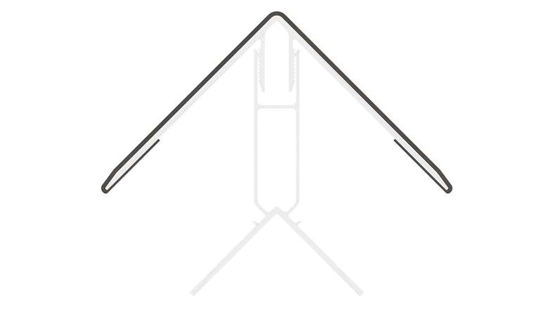 planeo LINEA - Profilé d'angle extérieur en aluminium CoEx, gris foncé, 3000 x 66 x 66 mm
