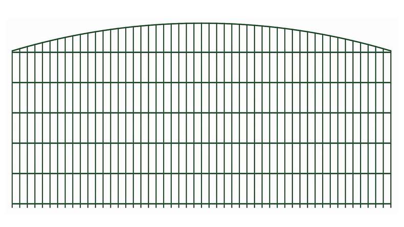 planeo Clôture décorative à double barre Bow 6/6/6 RAL 6005 vert mousse