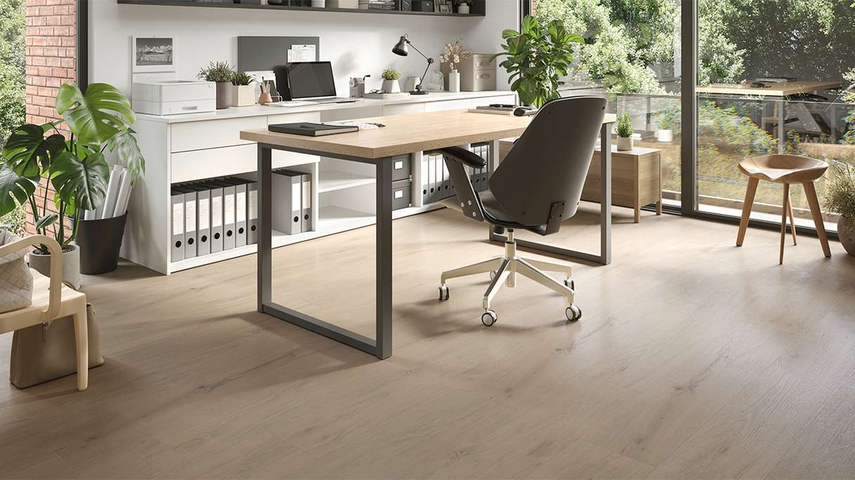 planeo Vinyle à coller - Objet Woodline Chêne Crème | Grain synchrone (PLDD2570-KER)