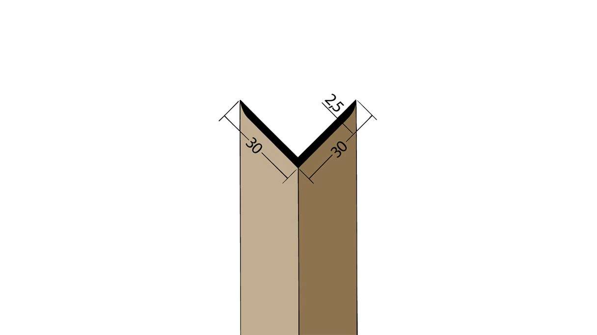 planeo protect cornière - WP 30x30x2500mm brun
