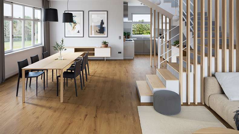 planeo Vinyle à coller - Objet Woodline Chêne brun naturel | Grain synchronisé (PLDD2570-ENB)