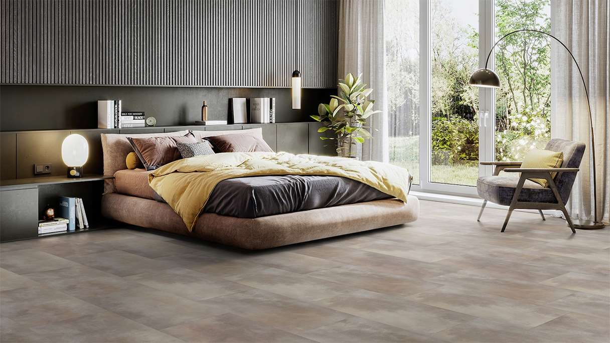 Gerflor Sol PVC clipsable - Virtuo 30 Rigid Acoustic Acuarela Taupe | isolation phonique intégrée (39101476)