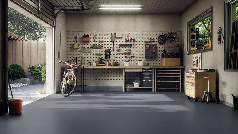 Revêtement de sol Gerflor pour garage - R-Tile 7015 Dark Grey (39577015)