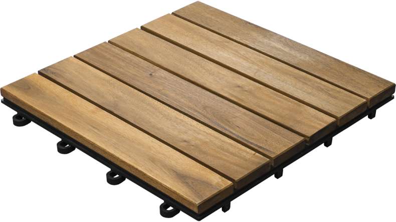 planeo carreau de terrasse en bois - Acacia 30x30 cm - 5 pcs.