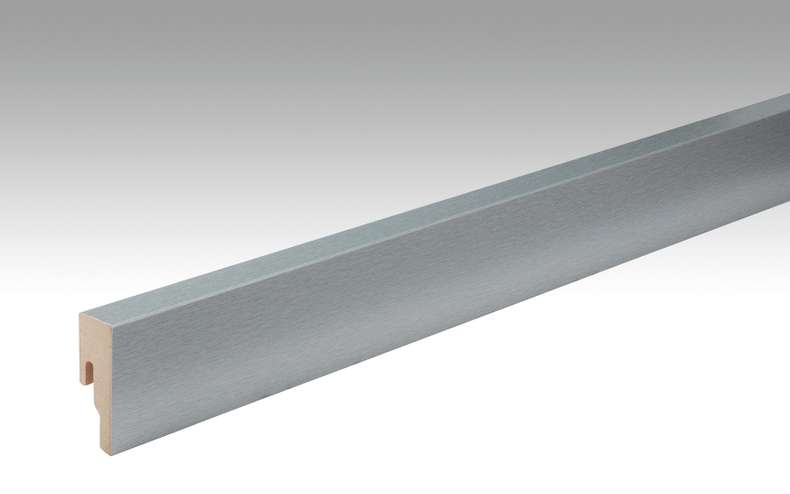 Plinthes MEISTER en acier inoxydable DF 063 - 2380 x 50 x 18 mm