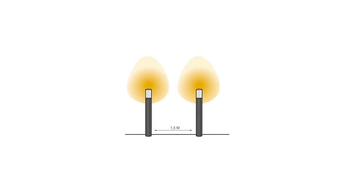 planeo éclairage de jardin 12V - LED éclairage du stand Oberon Hi stand light H 660 mm - 4W 400Lumen