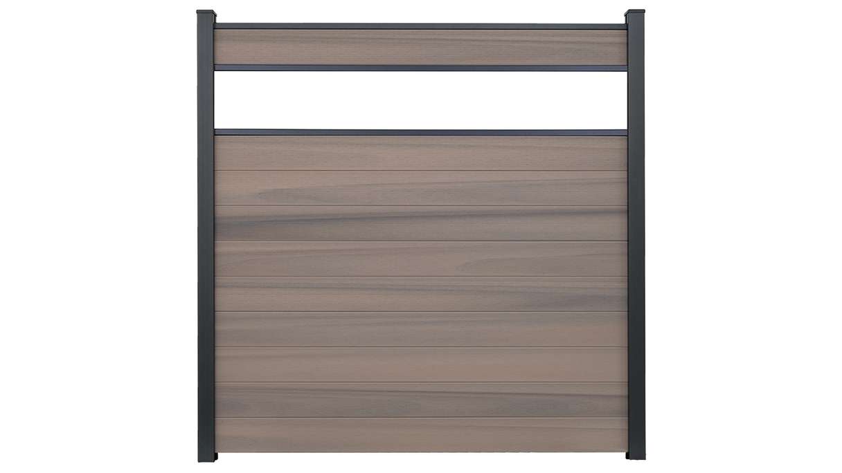 planeo Gardence Strong - Clôture à emboîter BPC verre satiné bicolore co-ex 180 x 180 cm