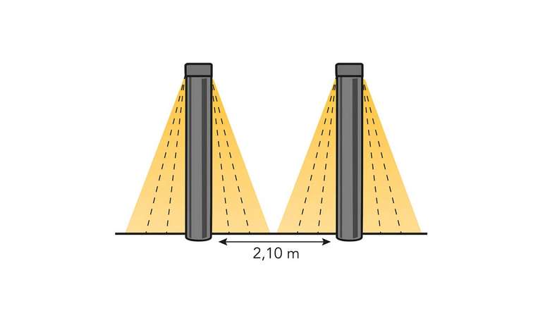 planeo éclairage de jardin 12V - LED éclairage du stand Oberon DL Lampadaire H 630 mm - 9W 750 lumens