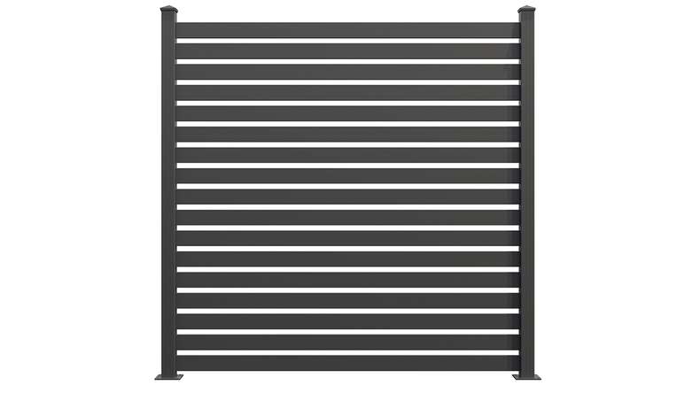 planeo Gardence Metallic Edge - Clôture de jardin en aluminium Carré Anthracite | DB703