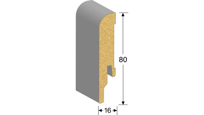 Plinthes MEISTER Chêne gris 6671 | - 2380 x 80 x 16 mm