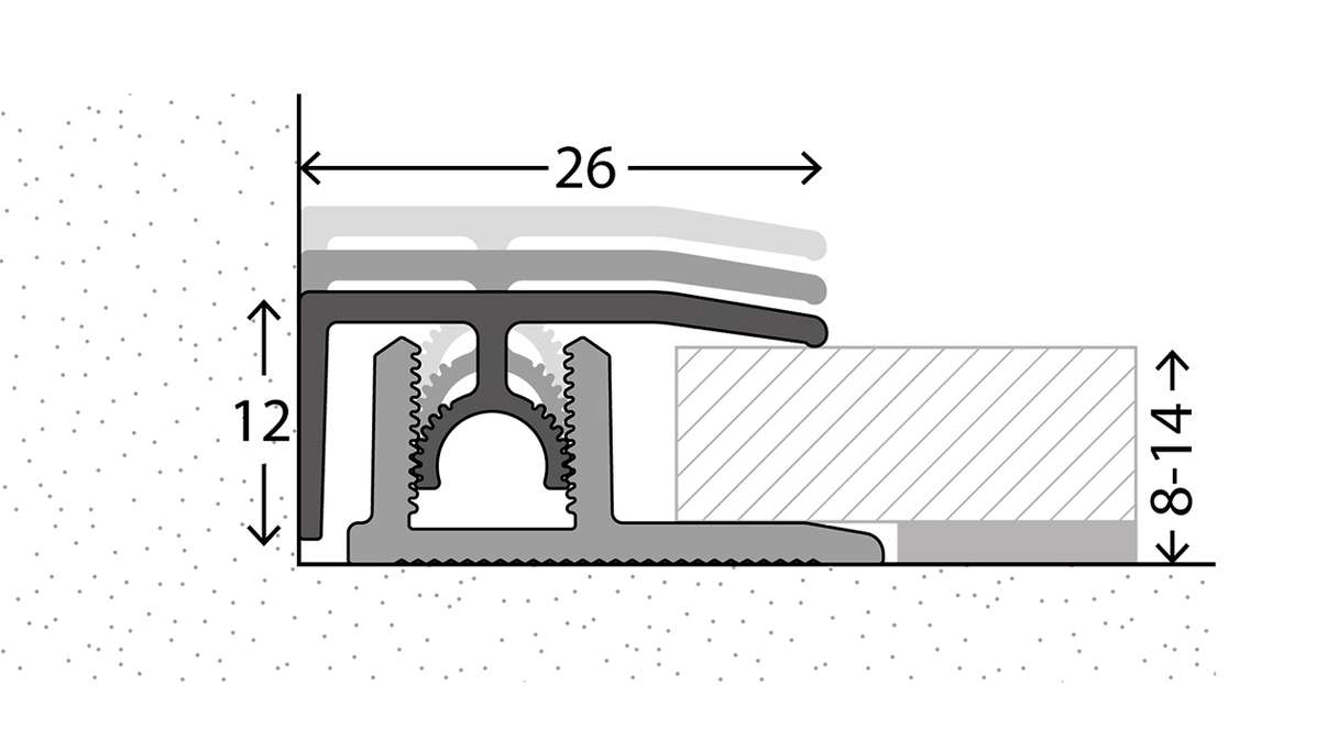 planeo Profilé de finition professionnel 313 - 100 cm