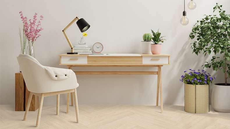 Gerflor vinyle adhésif - Virtuo 55 Glue Down HB Blomma cream | Aspect authentique (39201463)