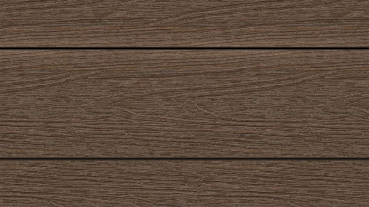 planeo WOODLine Nature - Lame de terrasse alvéolaire enrobée de WPC CoEx - Ipe brun 3m structuré/lisse brossé