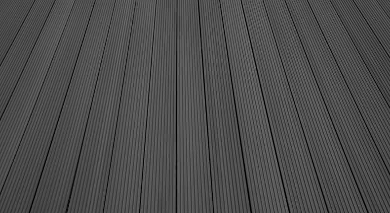 TitanWood Kit complet - 5m lame massive rainurée structure gris foncé 55,8m² compris UK alu