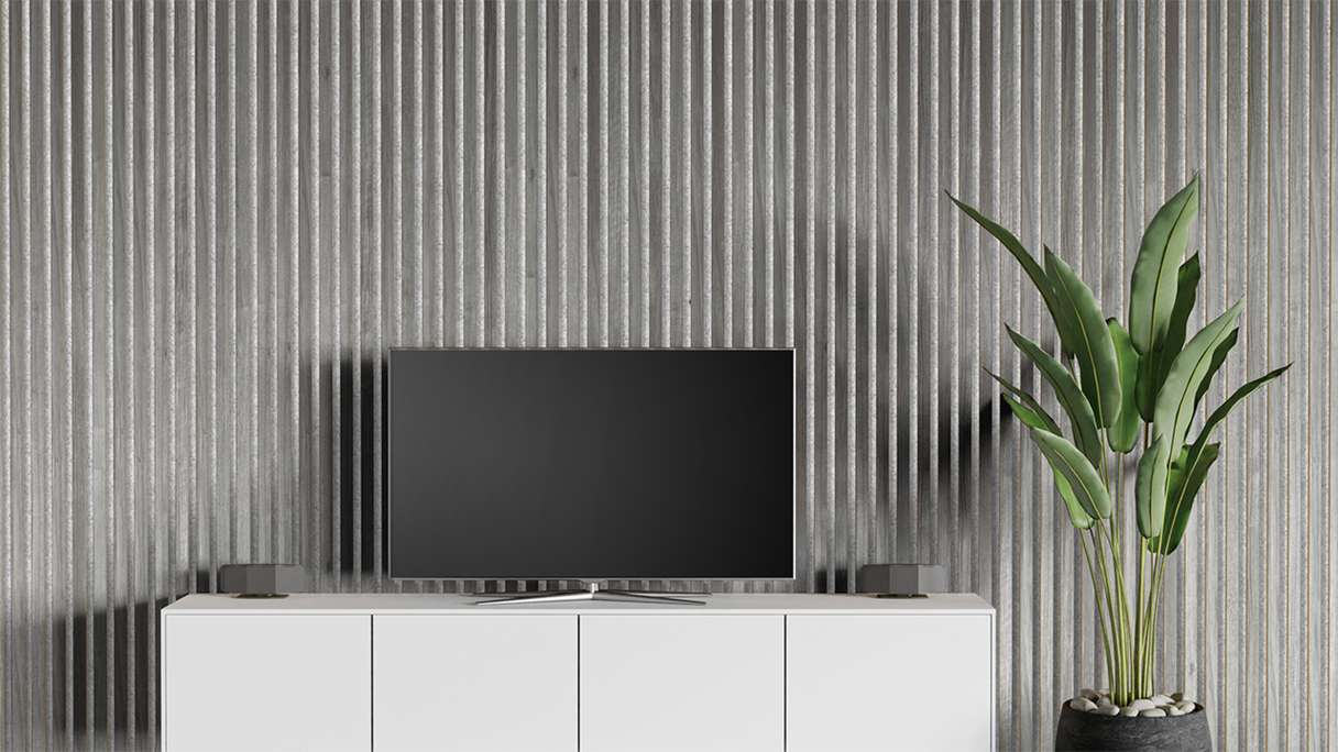 Skaben Panneau acoustique SilentWall Pro - Chêne gris - 250 x 60 cm