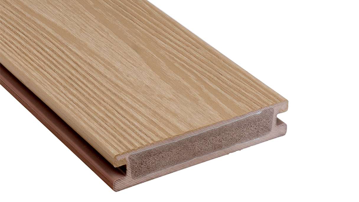 planeo Authentic Wood - Lame de terrasse BPC massive - Nature White texturée