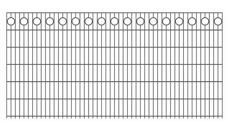 planeo Clôture décorative à double barre Halo 6/6/6 RAL 7016 anthracite