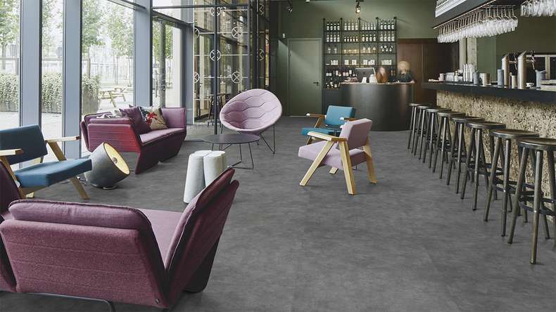 Forbo Allura Material 70 vinyle adhésif - Charcoal Concrete (624518DR7_con)