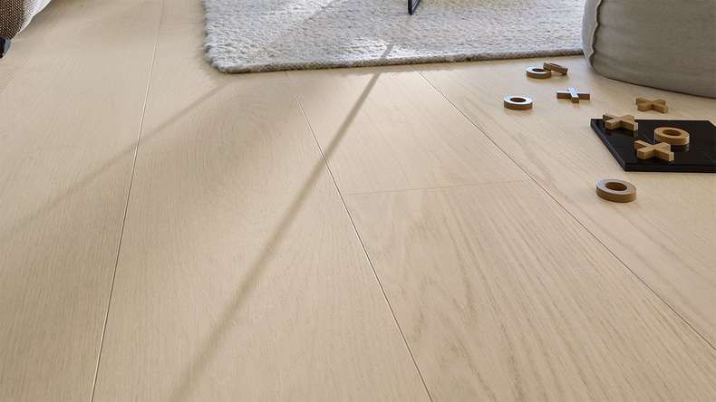 Sol en bois MEISTER Lindura HD 400 - 20229 Chêne nature blanc perle ultra-mat 2200 x 270 x 11 mm (500214-2200270-20229)