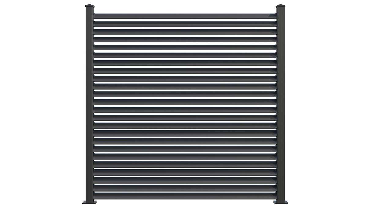 planeo Gardence Metallic Ellipse - Clôture de jardin en aluminium Carré Anthracite | DB703