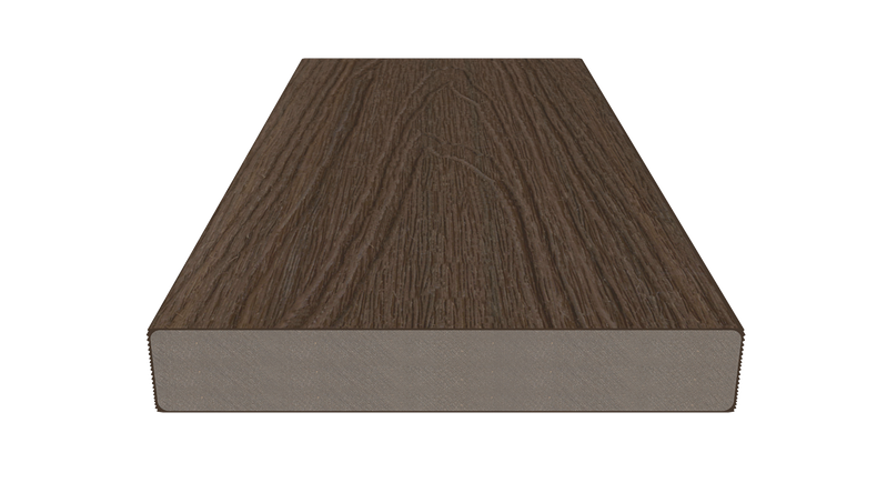 planeo UNIDeck - Lame de terrasse en WPC CoEx, couleur Ipe brun, 3 m - texturée/brossée lisse
