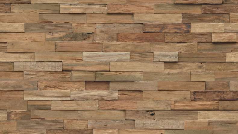 Skaben WoodWall - Bois de teck naturel