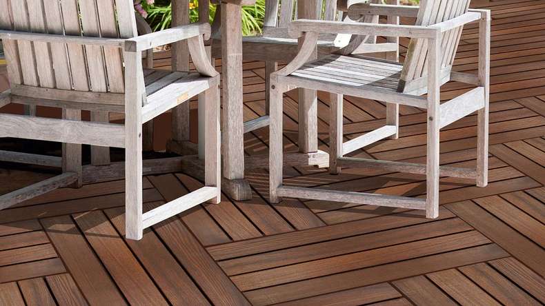 planeo Carreau à clipser Thermo frêne XL - 4 lames Lisse