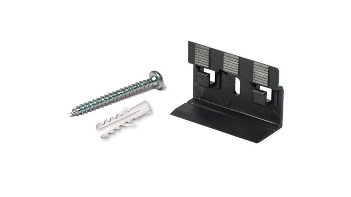 planeo Clips de fixation SolutionX 2en1 - 30 pièces, vis et chevilles incluses (ECF-Clip)