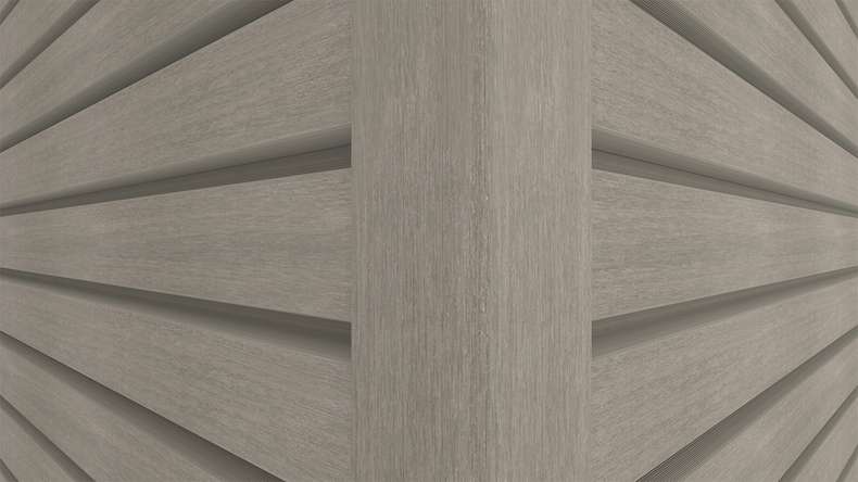 planeo LINEA Wide - Bardage de façade en WPC CoEx, gris clair, 2900 x 181 mm