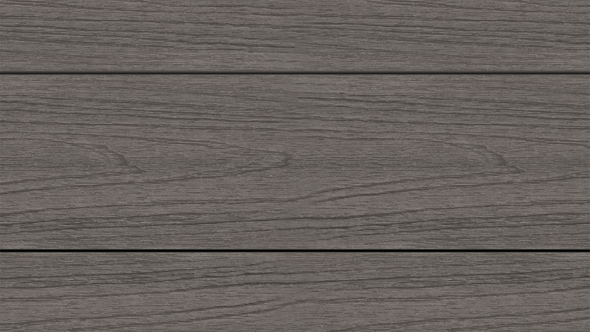 planeo UNIDeck - Lame de terrasse en WPC CoEx, gris foncé, 3 m - texturée/brossée lisse