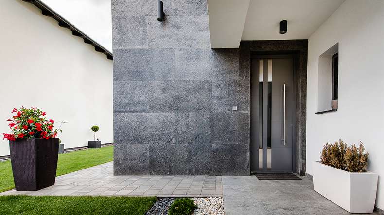 planeo EVOLITH Slate&Stone - Revêtement mural en pierre naturelle Obscura 1220 x 610 mm