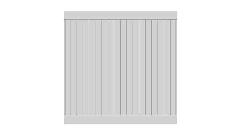 planeo Privara - Clôture PVC à emboîter Blanc - Résistant aux UV | 177 x 178 cm