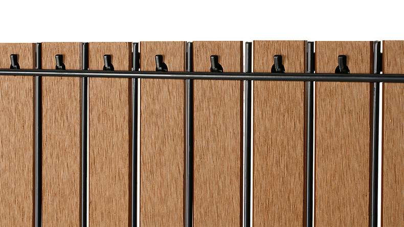 planeo Kit de bandes WPC - brun L 250 x H 123 cm