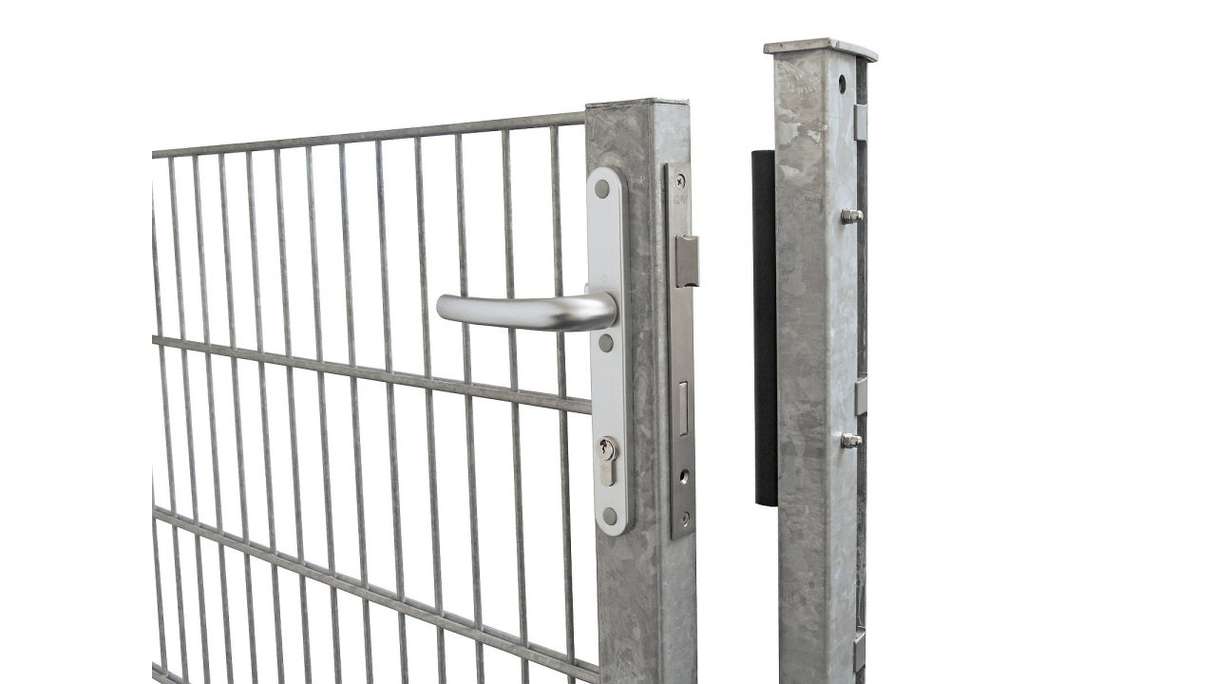 Porte universelle léger 1 vantail galvanisé à chaud - B 1090 mm poteaux de porte inclus