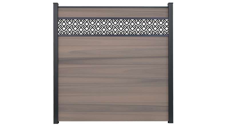 planeo Gardence Strong - Clôture à emboîter BPC Abstract Bi-Color co-ex 180 x 180 cm