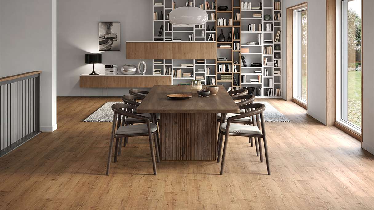 planeo Sol PVC clipsable - Rigid Chêne brun naturel | Gaufrage synchrone (DF-67501)