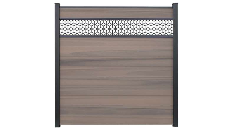 planeo Gardence Strong - Clôture à emboîter BPC Cube Bi-Color co-ex 180 x 180 cm