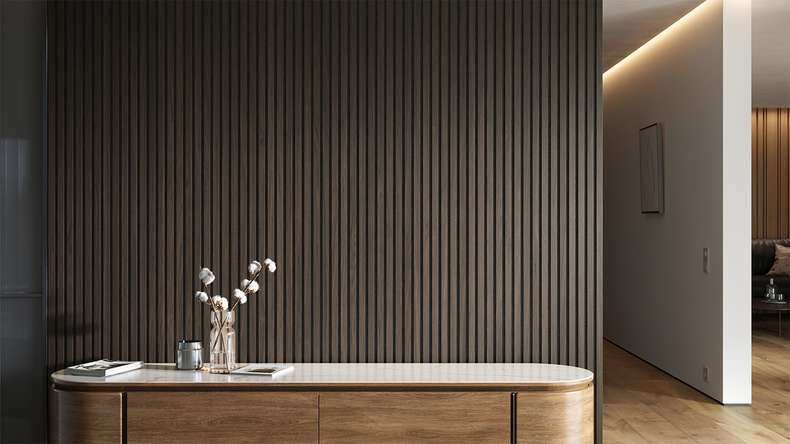 planeo Panneaux acoustiques - Chêne brun - 2400 x 525 x 18mm (PU-A-003)