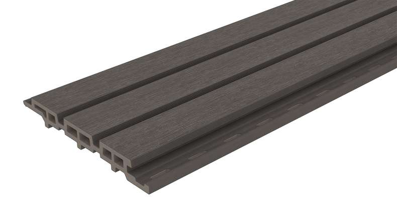 planeo DesignPro - Bardage de façade en WPC gris foncé 2900 x 175 mm